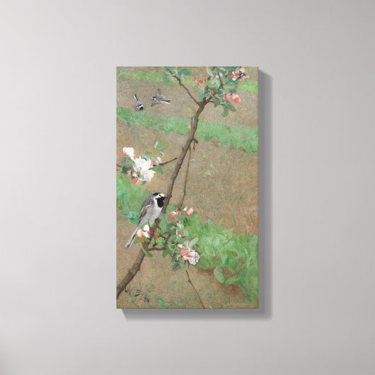 ブルーノアンドレアスリジェフォスヴィンテージホワイトワグテール キャンバスプリント (正面)