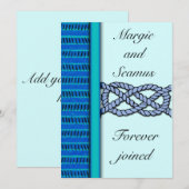 ブルーノットド航海の結婚式招待状 招待状 (正面/裏面)