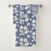 ブルーノバアンドホワイトドーブフローラデザイン バスタオルセット (インサイチュ)