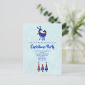 ブルーノルディッククリスマストインデナーペア招待状 ポストカード (スタンド正面)