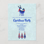 ブルーノルディッククリスマストインデナーペア招待状 ポストカード (正面)