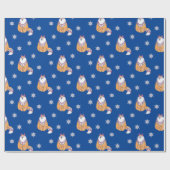 ブルーノルディックスタイルクリスマスキツネ ラッピングペーパー (フラット)