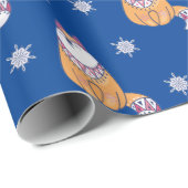 ブルーノルディックスタイルクリスマスキツネ ラッピングペーパー (ロールコーナー)