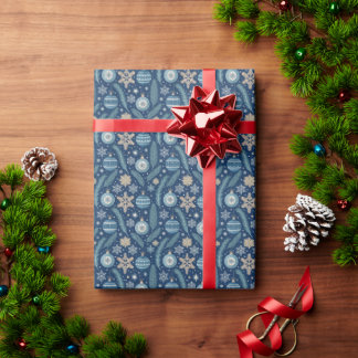 ブルーノルディックホリデークリスマス包装紙 ラッピングペーパー