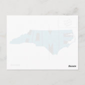 ブルーノースカロライナホーム州ワードアート ポストカード (裏面)