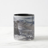 ブルーノーズピットブルテリアインザスノーマグカップ マグカップ (中央)