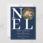 ブルーノールクリスマスリース写真 シーズンカード (正面)