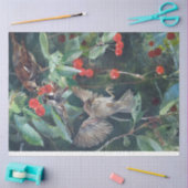 ブルーノ・リレジェフォスさくらんぼ・ツリーのスズメ 薄葉紙 (クラフト)