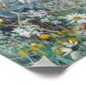 ブルーノ・リレジェフォス州ツバメとフラワーフィールド ポスター (角)