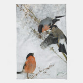 ブルーノ・リレジェフォス雪の鳥 キッチンタオル (縦)