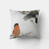 ブルーノ・リレジェフォス雪の鳥 クッション (裏面)