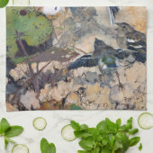 ブルーノ·リレフォルス·鳥とトンボ キッチンタオル (折り畳み)