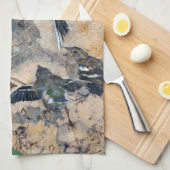 ブルーノ·リレフォルス·鳥とトンボ キッチンタオル (四つ折り)