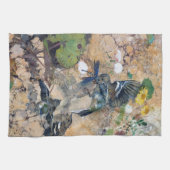 ブルーノ·リレフォルス·鳥とトンボ キッチンタオル (横)