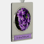 ブルーハイアシンII春フローラ シルバープレートバナーオーナメント (右)