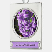 ブルーハイアシンII春フローラ シルバープレートバナーオーナメント (左)