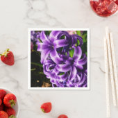 ブルーハイアシンII春フローラ スタンダードカクテルナプキン (インサイチュ)