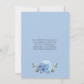 ブルーハイエレガントジゲアフローラ結婚ズ セーブザデート (裏面)