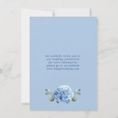 ブルーハイエレガントジゲアフローラ結婚ズ セーブザデート (裏面)