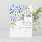 ブルーハイエレガントジゲアブライダルシャワー招待 招待状 (スタンド正面)