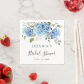 ブルーハイエレガントジゲアユーカリブライダルシャワー スタンダードカクテルナプキン (インサイチュ)