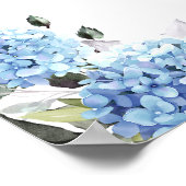 ブルーハイエレガントジゲアユーカリブライダルシャワー ポスター (角)