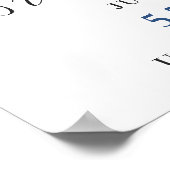 ブルーハイエレガントジゲアユーカリブライダルシャワー ポスター (角)