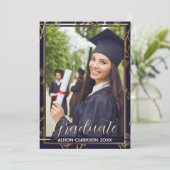 ブルーハイエレガントスクール卒業生2025年写真パーティー 招待状 (スタンド正面)