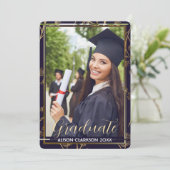 ブルーハイエレガントスクール卒業生2025年写真パーティー 招待状 (スタンド正面)