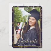 ブルーハイエレガントスクール卒業生2025年写真パーティー 招待状 (正面)