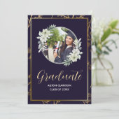 ブルーハイエレガントスクール卒業生2025年写真パーティー 招待状 (スタンド正面)