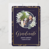 ブルーハイエレガントスクール卒業生2025年写真パーティー 招待状 (正面)