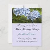 ブルーハイエレガントダゲアハウスウォーミング招待状 招待状 (正面)