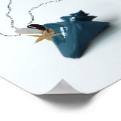 ブルーハイゲビーチデコール海テーマ詩コースト ポスター (角)