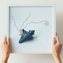 ブルーハイゲビーチデコール海テーマ詩コースト ポスター