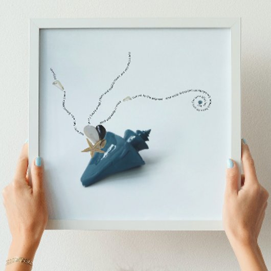 ブルーハイゲビーチデコール海テーマ詩コースト ポスター