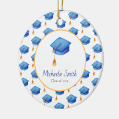 ブルーハイスクール卒業記念クリスマス セラミックオーナメント (左)