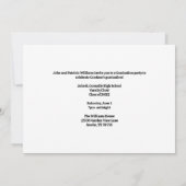 ブルーハイスクール合唱写真卒業パーティー 招待状 (裏面)