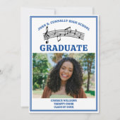 ブルーハイスクール合唱写真卒業 案内状 (正面)