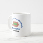 ブルーハイスクール陸上競技チームのカスタマイズ コーヒーマグカップ (正面左)