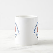 ブルーハイスクール陸上競技チームのカスタマイズ コーヒーマグカップ (中央)