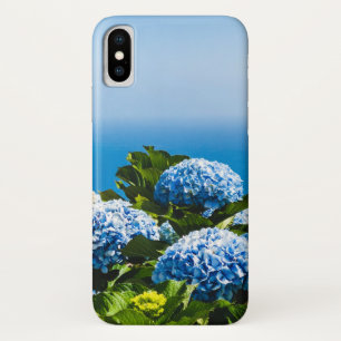 ブルーハイドランジアオングラディエント海ポジタノ iPhone X ケース
