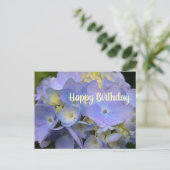 ブルーハイドランジア誕生日聖なる書物、 経典空白のポストカード ポストカード (スタンド正面)