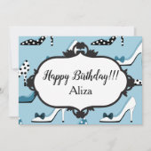 ブルーハイヒール40th誕生日パーティー 招待状 (正面)