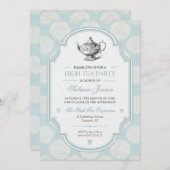 ブルーハイビクトリアンティーパーティー 招待状 (正面/裏面)