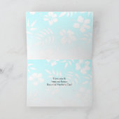 ブルーハイビスカスと写真の母の日 カード (内部)