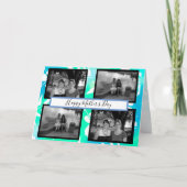 ブルーハイビスカスと写真の母の日 カード (正面)