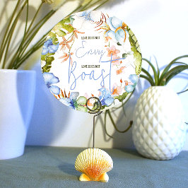 ブルーハイビスカスグリーンバナナ葉ナサイン 招待状