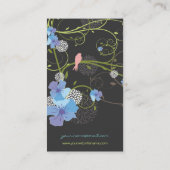 ブルーハイビスカススワローバードエレガントフローラガーデン 名刺 (裏面)