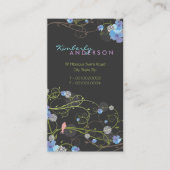 ブルーハイビスカススワローバードエレガントフローラガーデン 名刺 (正面)